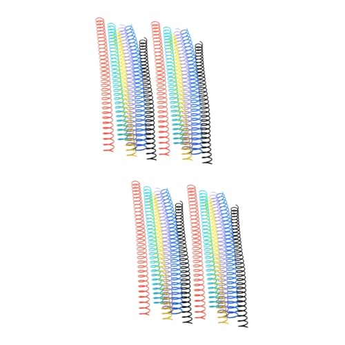 STOBOK 2 Sätze Lose Blattspule Farbige Lose Blattringe Thermobindemaschine Flexible Buchringe Spiralbindung Drahtwicklung Spulenbindemaschine Cinch-bindemaschine Plastik 12 Stück * 2 von STOBOK