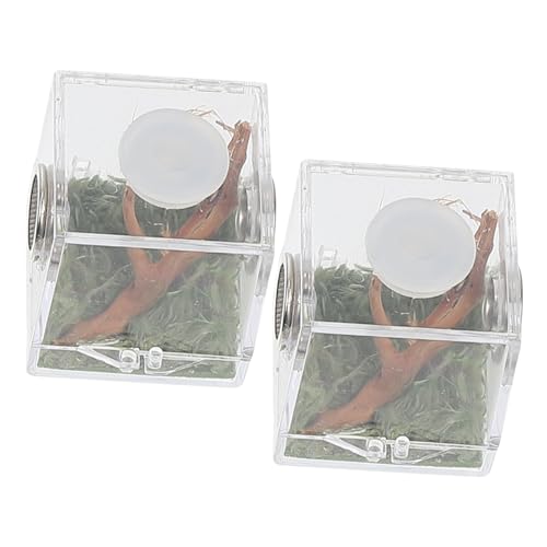 STOBOK 2 Set Springspinne Zuchtbox Spinnenkoffer Spinnenhaus Stabheuschreckengehege Springspinnengehege Insektenträger Insektenlebensraum Reptilienspinnen Geckos Kit Acryl STOBOK 2 Set Springspinne Zuchtbox Spinnenkoffer Spinnenhaus Stabheuschreckengehege Springspinnengehege Insektenträger Insektenlebensraum Reptilienspinnen Geckos Kit Acryl von STOBOK