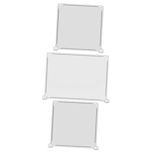 STOBOK 3 Stück Transparente Trennwand Tischschutz Kunststoff-Trennwände Durchsichtiger Schreibtischschutz Tragbarer Bildschirm Durchsichtige Paneele Tragbarer Hustenschutz Für von STOBOK