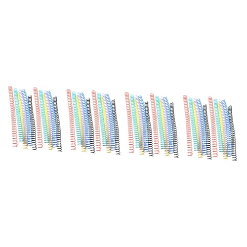 STOBOK 4 Sätze Lose Blattspule Spiralbindemaschine Cinch-bindemaschine Loseblatt-notizblockringe Bunte Binderinge Spiralen Spiralförmige Binderspule Kette Draht Plastik 12 Stück * 4 von STOBOK