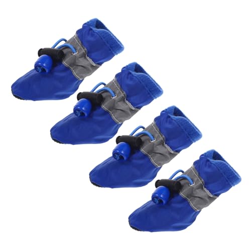 STOBOK 4stücke wasserdichte Hundestiefel Ganzjahres-haustierstiefel Für Kleine Bis Mittelgroße Hunde Xs Blau STOBOK 4stücke wasserdichte Hundestiefel Ganzjahres-haustierstiefel Für Kleine Bis Mittelgroße Hunde Xs Blau von STOBOK