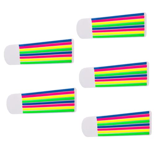 STOBOK 5er-Pack Textmarker-klebebänder für Bücher Fluoreszierende Streifen Zum Lesen Leichtes Design für Einfaches Tragen von STOBOK