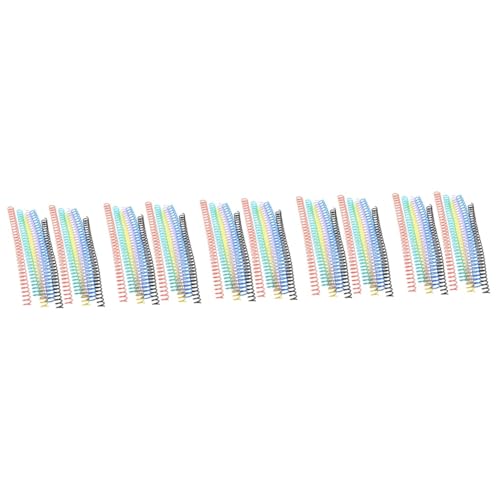 STOBOK 5 Sätze Lose Blattspule Spiralen Zum Binden Von Notizbüchern Bindemaschine Spiralspulenbinder Kabelumwicklung Kette Haushalts-blattbinder-Kreis Bindedraht Plastik 12 Stück * 5 von STOBOK