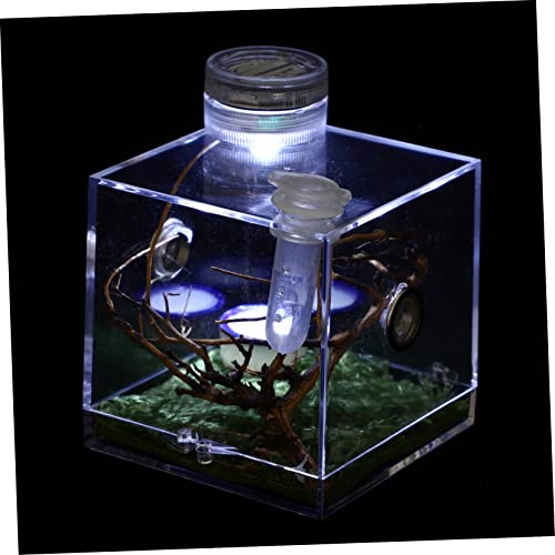 STOBOK Kasten Springspinnen-zuchtbox Spinnengehege Mikrolebensraum Der Spinne Eidechse Terrarium Käfig Für Spinnenlebensräume Reptilienterrarium Gehäuse Kleine Spinne Acryl Aquarium von STOBOK