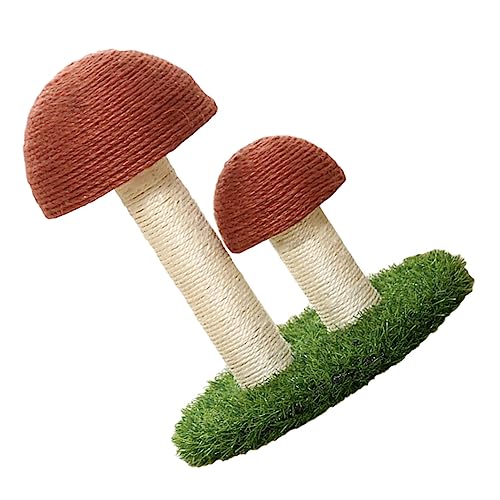 STOBOK Mushroom-Shaped Katzenkratzbaum Aus Sisal Robustes Spielzeug Für Katzen Um Krallen Zu Wetzen Und Stress Abzubauen Für Zuhause Kaffeefarben Langlebig Und von STOBOK