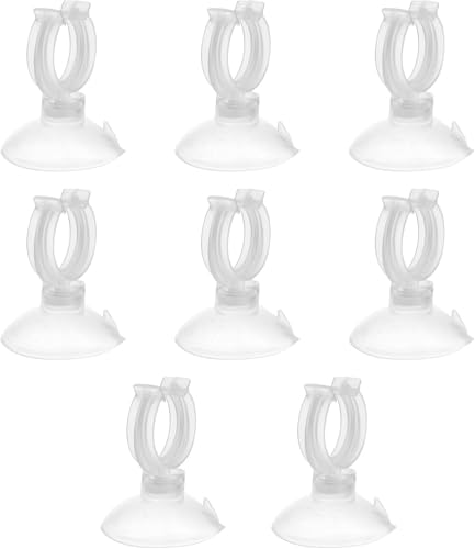 STOUUMOW 20 Stück Aquarium-Saugnapf-Clips – transparente Saugnäpfe für Aquarium-Werkzeuge, Luftschlauchhalter-Klemmen, ideales Zubehör für Aquarium-Belüftung von STOUUMOW