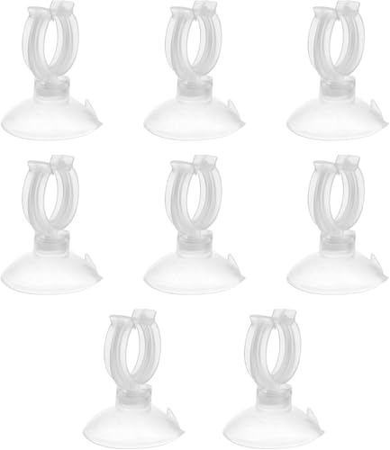 STOUUMOW 20 Stück Aquarium-Saugnapf-Clips – transparente Saugnäpfe für Aquarium-Werkzeuge, Luftschlauchhalter-Klemmen, ideales Zubehör für Aquarium-Belüftung von STOUUMOW