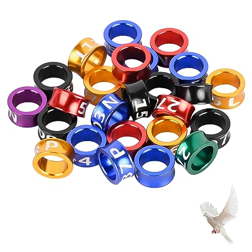 STPCTOU Vogelringe, Vogelbänder, Vogelbeinringe, mehrfarbige Aluminium-Taubenbeinringe, Identifikationsringe, Tauben-Trainingsringe, Hibiskusvögel, Papageien, Pfingstrosen, Tauben, gemischte Farben STPCTOU Vogelringe, Vogelbänder, Vogelbeinringe, mehrfarbige Aluminium-Taubenbeinringe, Identifikationsringe, Tauben-Trainingsringe, Hibiskusvögel, Papageien, Pfingstrosen, Tauben, gemischte Farben von STPCTOU