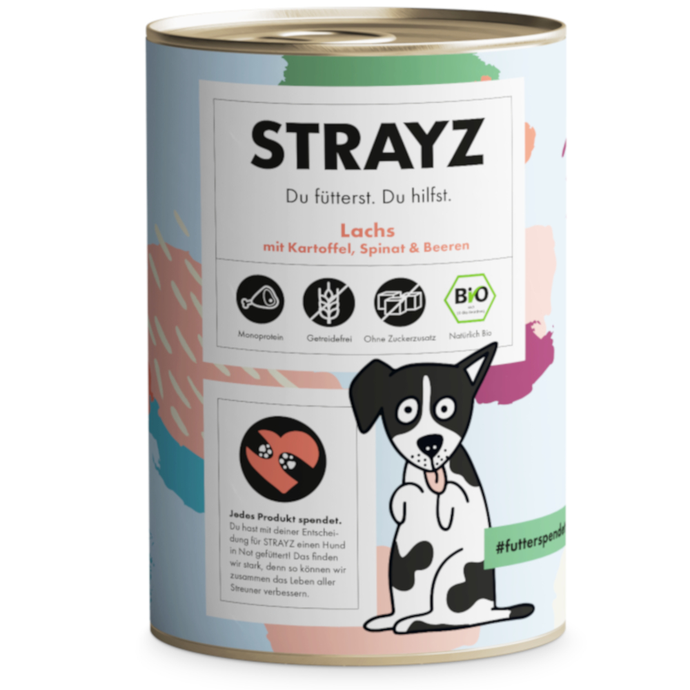 STRAYZ BIO 6 x 400 g - Bio-Lachs mit Bio-Kartoffel, Bio-Spinat & Bio-Beeren STRAYZ BIO 6 x 400 g - Bio-Lachs mit Bio-Kartoffel, Bio-Spinat & Bio-Beeren von STRAYZ