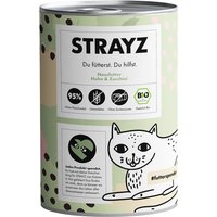 STRAYZ BIO Katze 6 x 400 g - Bio-Huhn & Bio-Zucchini von STRAYZ