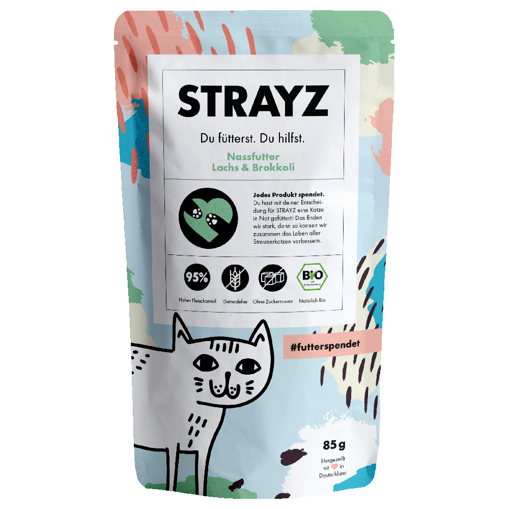 STRAYZ BIO Pouch 6 x 85 g - Bio-Lachs & Bio-Brokkoli STRAYZ BIO Pouch 6 x 85 g - Bio-Lachs & Bio-Brokkoli von STRAYZ