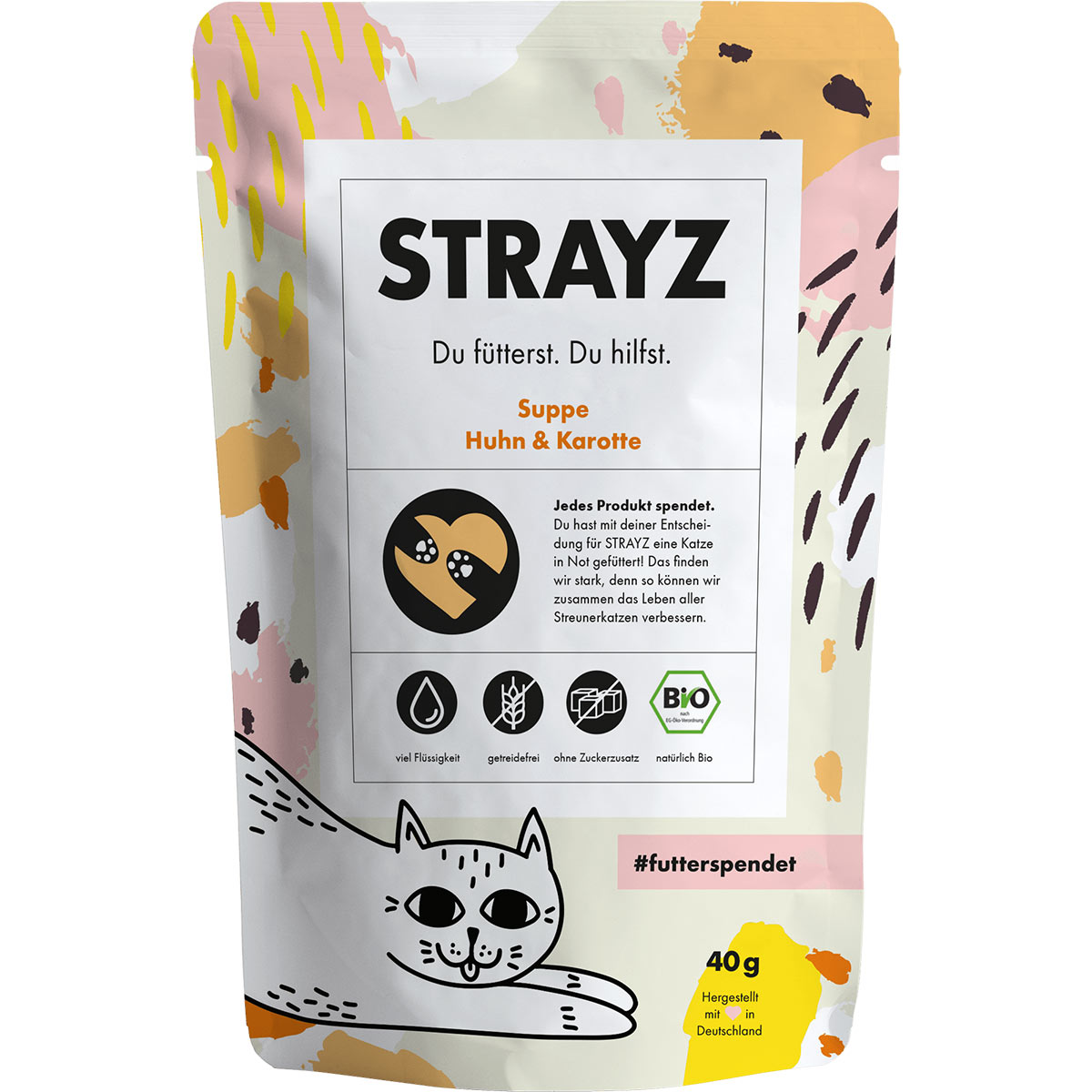 STRAYZ BIO Suppe Huhn & Karotte 14x40g von STRAYZ