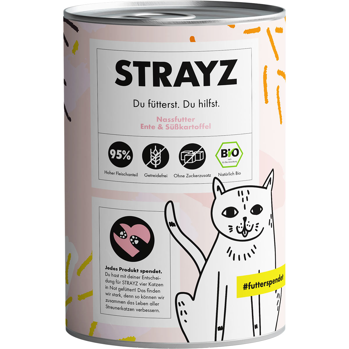 STRAYZ Bio Ente & Süßkartoffel 6x400g von STRAYZ