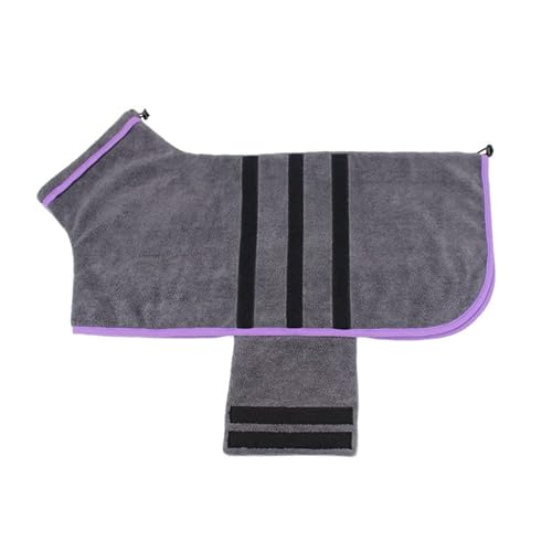 STREAMVOY Schnell trocknender Mikrofaser-Haustier-Bademantel, super saugfähig, mit Beinöffnungen für Hunde und Katzen, Größen S bis 2XL, Dunkelgrau, XXL STREAMVOY Schnell trocknender Mikrofaser-Haustier-Bademantel, super saugfähig, mit Beinöffnungen für Hunde und Katzen, Größen S bis 2XL, Dunkelgrau, XXL von STREAMVOY