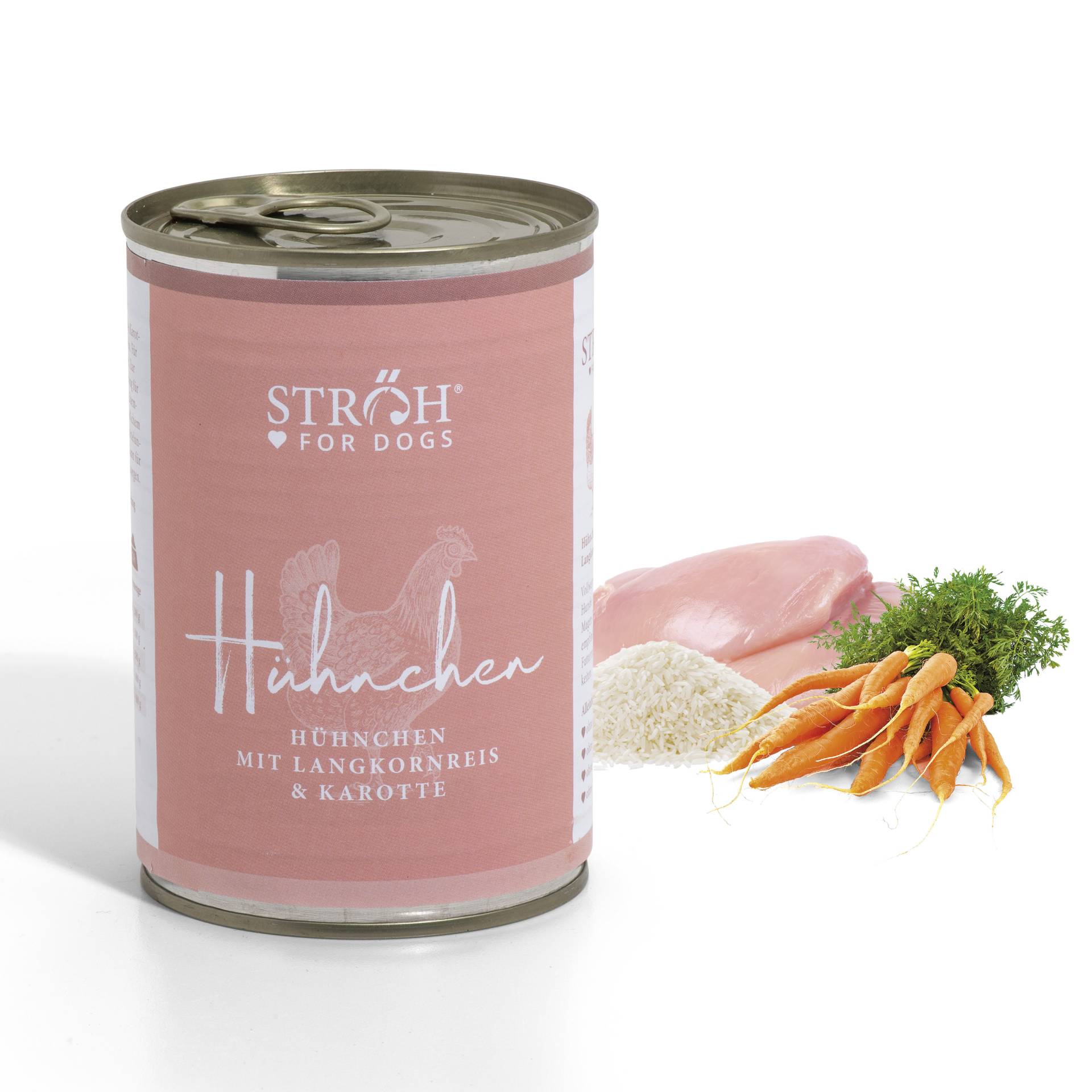 STRÖH for Dogs - Hühnchen 400g mit Langkornreis & Karotte STRÖH for Dogs - Hühnchen 400g mit Langkornreis & Karotte von STRÖH for Dogs