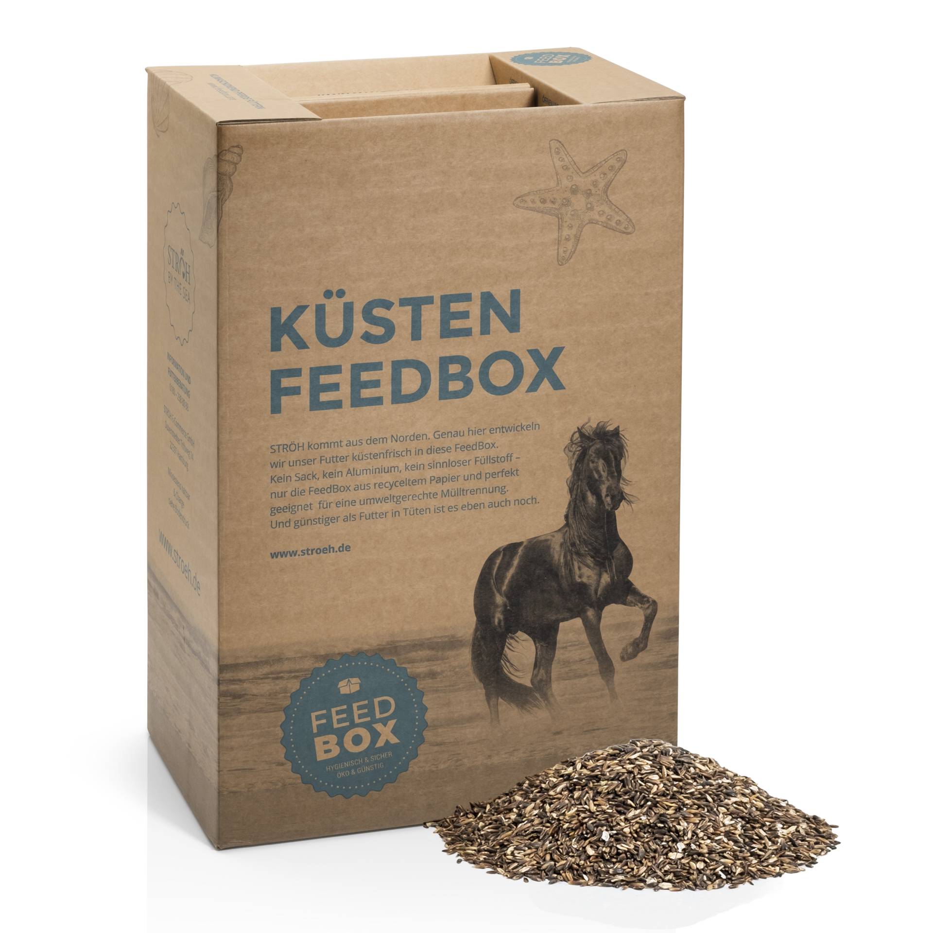 Deutscher Schwarzhafer gereinigt + gequetscht 25kg Feedbox Edel und Energiereich Deutscher Schwarzhafer gereinigt + gequetscht 25kg Feedbox Edel und Energiereich von STRÖH