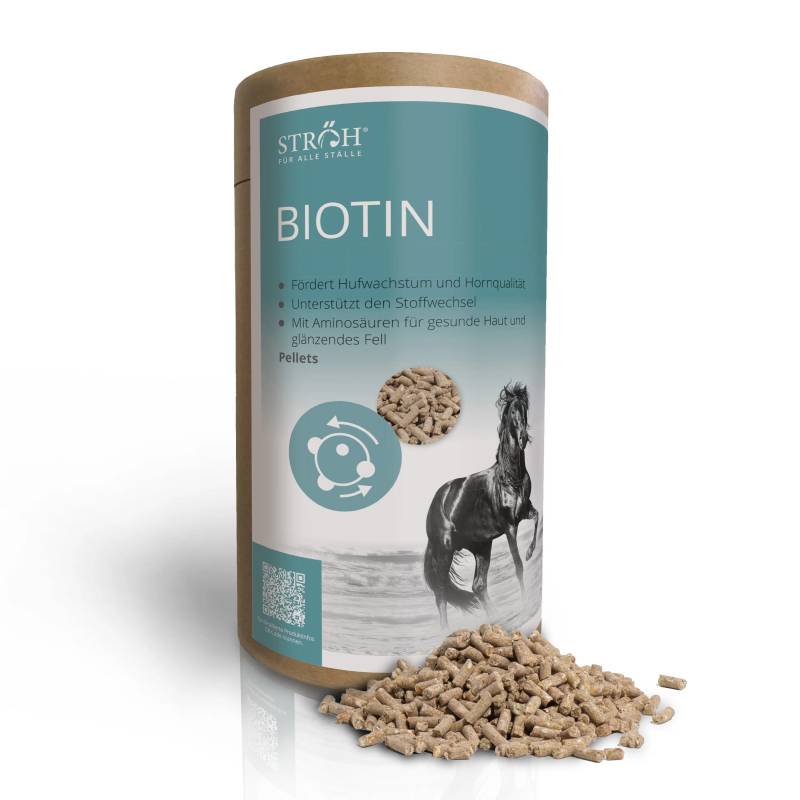STRÖH Biotin 1,2 kg Feedbox Dose Für Hufe & Fell - Getreidefrei von STRÖH