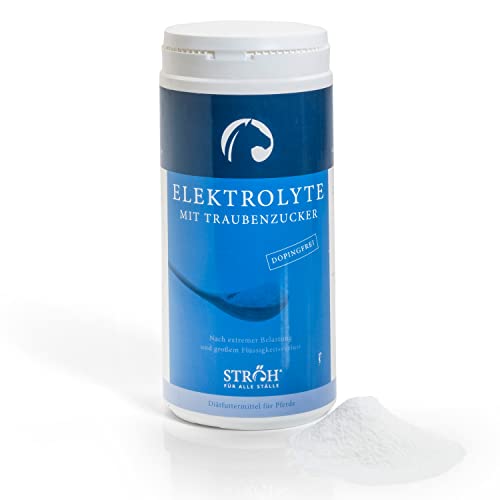 STRÖH Elektrolyte für Pferde + Traubenzucker (1,5kg) • Mineralsalz Pulver Pferd • Mineralfutter mit Biotin, Eisen, Zink, Selen etc. • Vitamine für Pferde von STRÖH