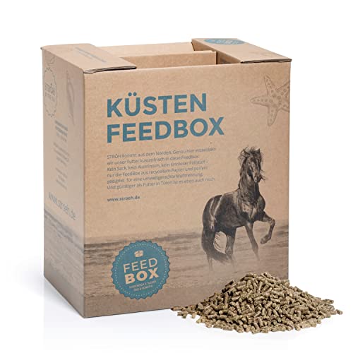 STRÖH Hufkur für Pferde (11kg Feedbox) • Vitaminkomplex für robuste Hufe beim Pferd • Mineralfutter zur Hufpflege & Hufwachstum von STRÖH
