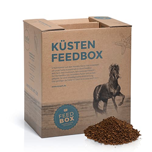STRÖH Kieselgur Gold & Algen Pferd (13kg Feedbox) • Zur Unterstützung von Stoffwechsel & Fellwachstum • Mineralfutter für Pferde von STRÖH