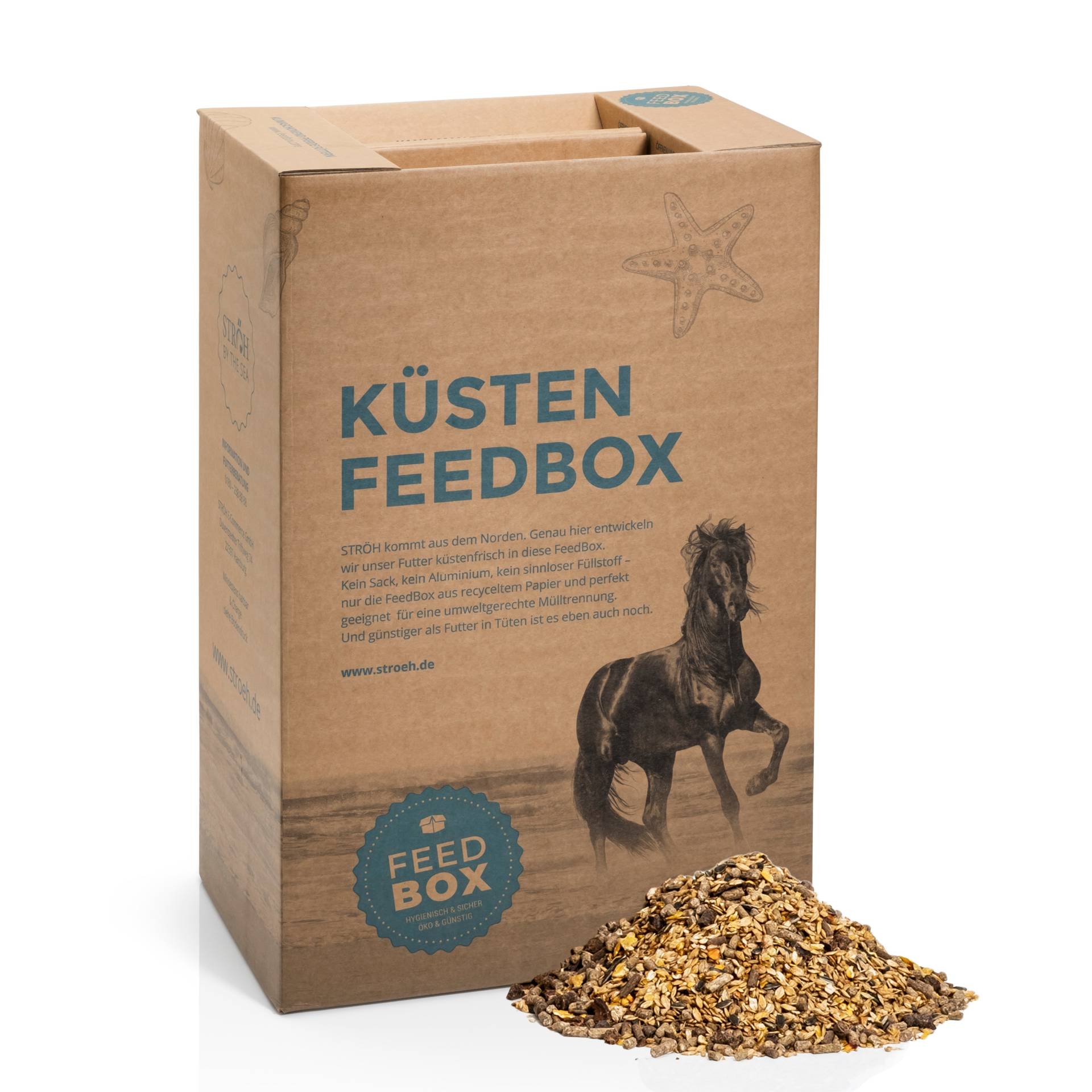 STRÖH Küsten Basismüsli 29kg Feedbox Ideales Grundfutter für die tägliche Fütterung STRÖH Küsten Basismüsli 29kg Feedbox Ideales Grundfutter für die tägliche Fütterung von STRÖH