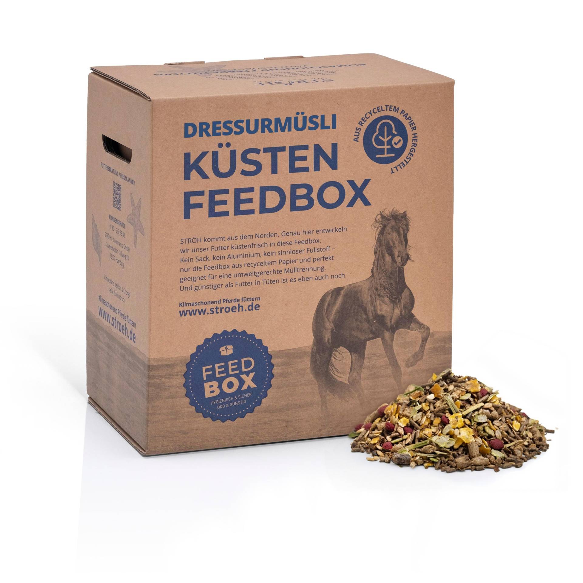 STRÖH Küsten Dressur Müsli 20 kg Feedbox Für entspannte Muskeln und ausgeglichene Dressurpferde STRÖH Küsten Dressur Müsli 20 kg Feedbox Für entspannte Muskeln und ausgeglichene Dressurpferde von STRÖH
