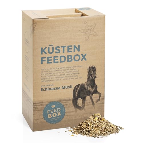 STRÖH Küsten Echinacea Müsli Pferd (27kg) • Pferdemüsli zur Stärkung des Immunsystems • Futter bei Atemwegsproblemen • Mit vielen Vitaminen & Spurenelementen von STRÖH