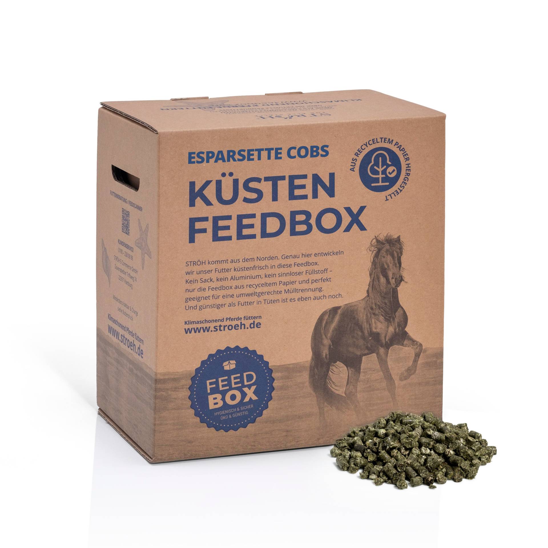 STRÖH Küsten Grünhafer Cobs 30 kg Feedbox Raufutterersatz mit niedrigem Stärkegehalt STRÖH Küsten Grünhafer Cobs 30 kg Feedbox Raufutterersatz mit niedrigem Stärkegehalt von STRÖH