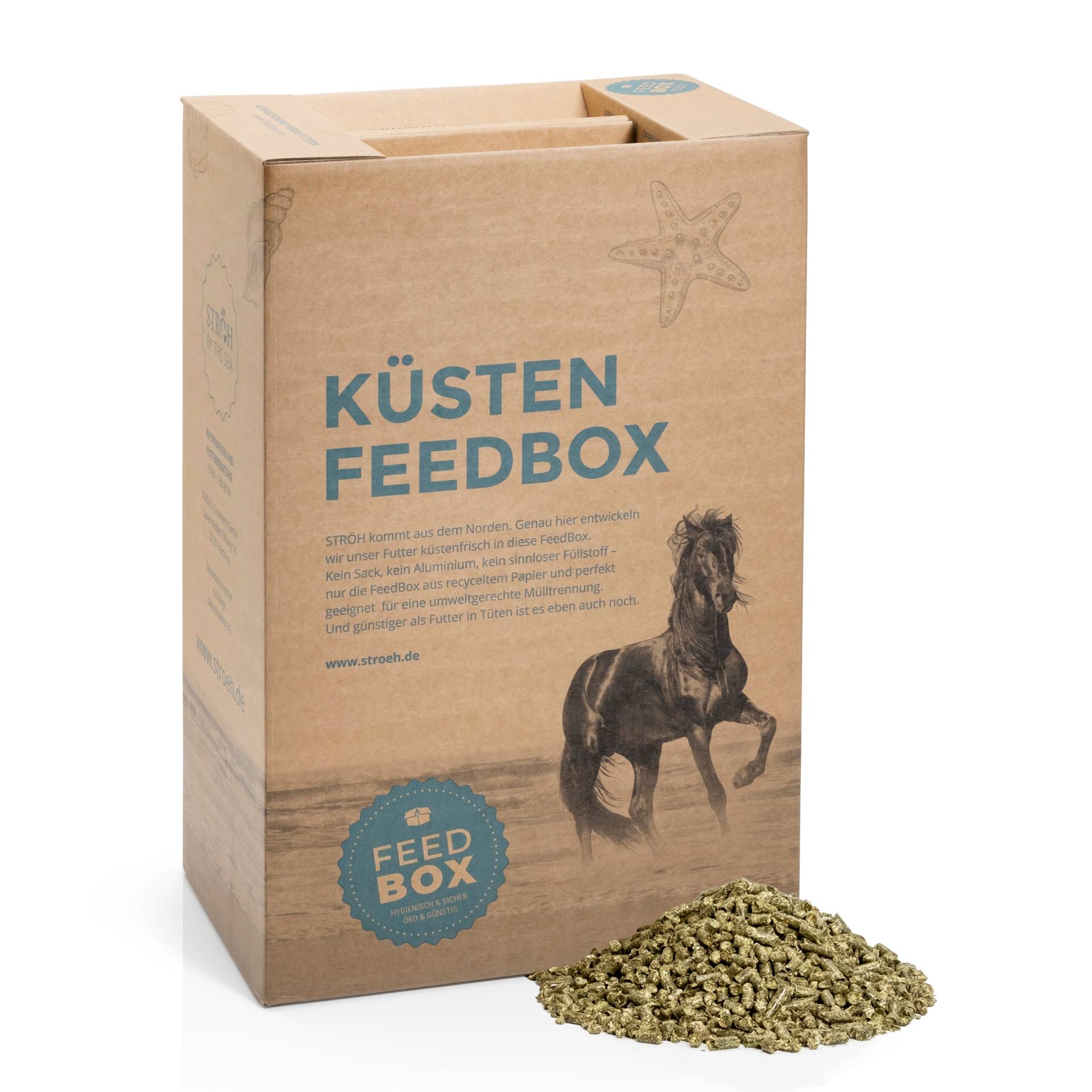STRÖH Küsten Luzerne-Cobs 30kg Feedbox Zum Muskelaufbau und zur Auffütterung STRÖH Küsten Luzerne-Cobs 30kg Feedbox Zum Muskelaufbau und zur Auffütterung von STRÖH