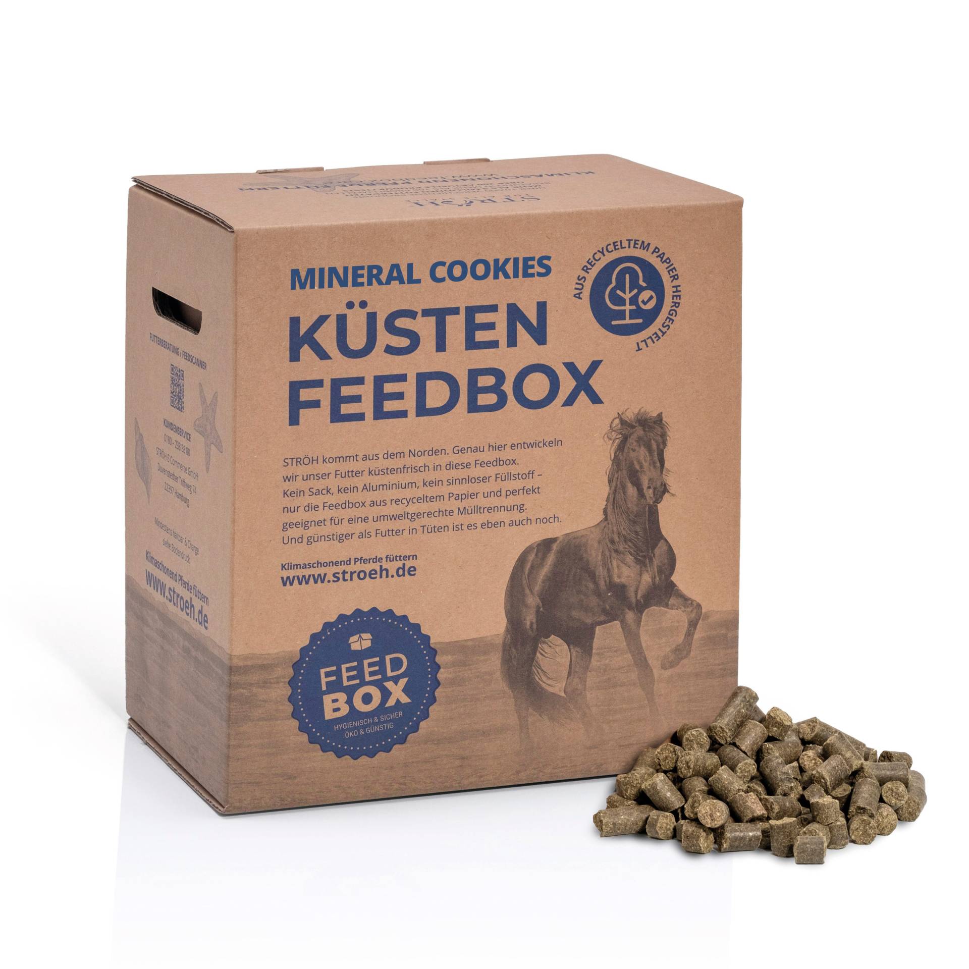 STRÖH Küsten Mineral Cookies 13kg Feedbox Wenn es juckt – Leckerli für Ekzem-Pferde STRÖH Küsten Mineral Cookies 13kg Feedbox Wenn es juckt – Leckerli für Ekzem-Pferde von STRÖH