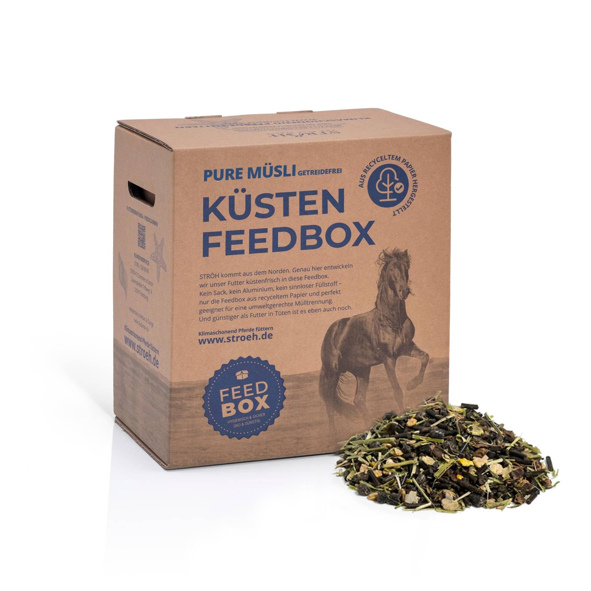 STRÖH Küsten Pure Müsli getreidefrei 24 kg Feedbox Vollwertmüsli getreidefrei für empfindliche Pferde STRÖH Küsten Pure Müsli getreidefrei 24 kg Feedbox Vollwertmüsli getreidefrei für empfindliche Pferde von STRÖH