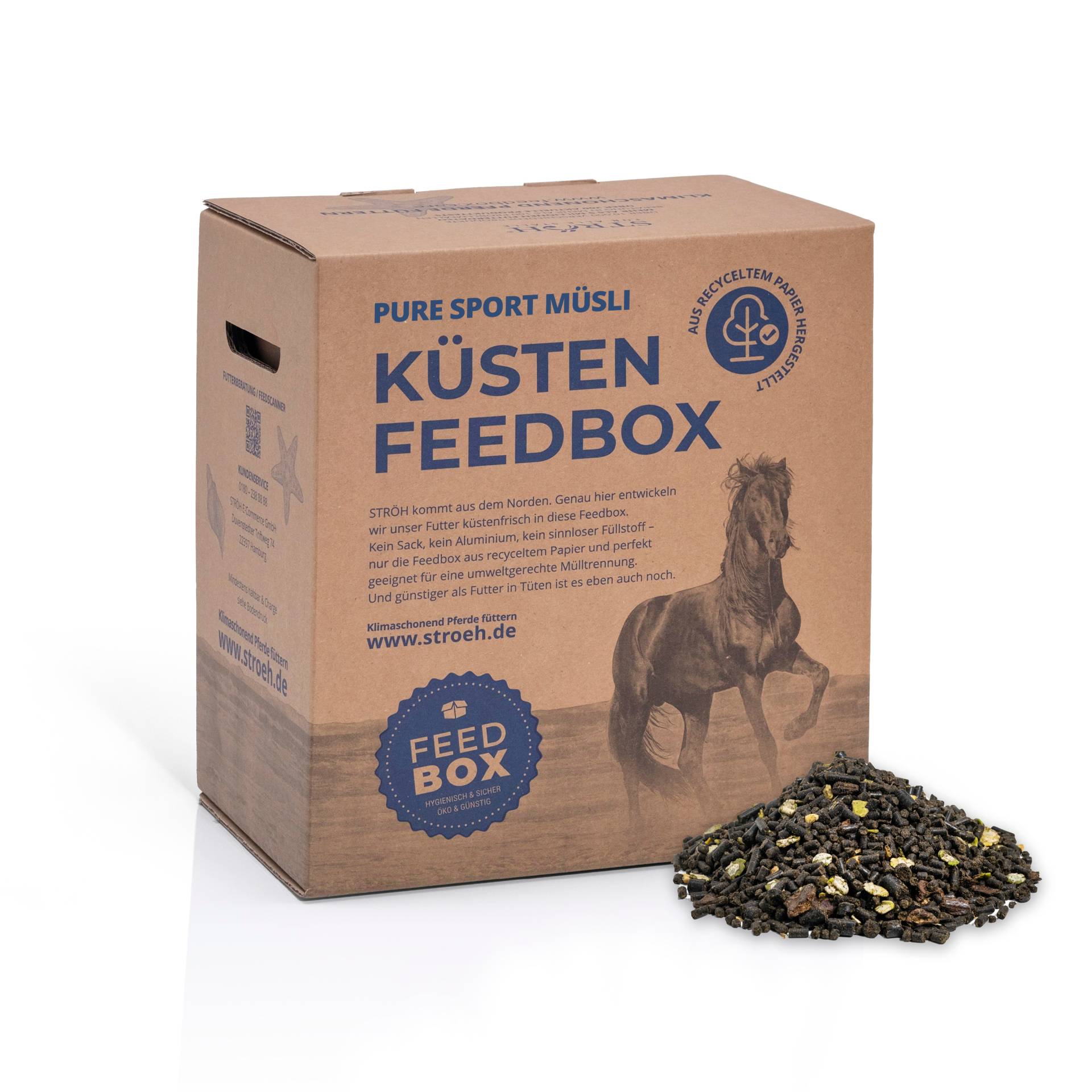 STRÖH Küsten Pure Sport Müsli getreidefrei 26 kg Feedbox Für magenempfindliche Sportpferde STRÖH Küsten Pure Sport Müsli getreidefrei 26 kg Feedbox Für magenempfindliche Sportpferde von STRÖH
