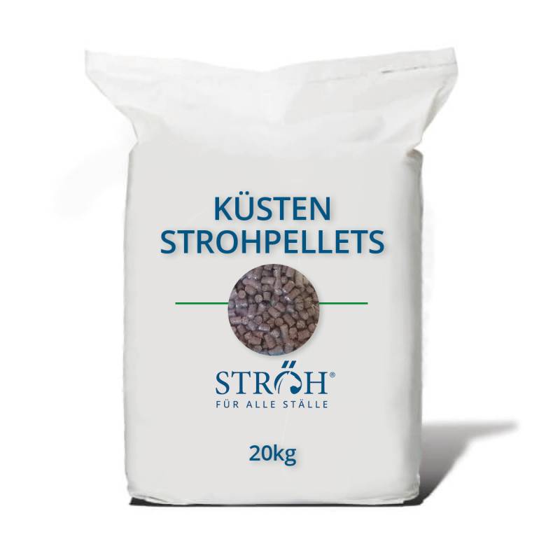 STRÖH Küsten Strohpellets - 20kg Saugfähige Einstreu aus 100 % natürlichem Weizenstroh von STRÖH