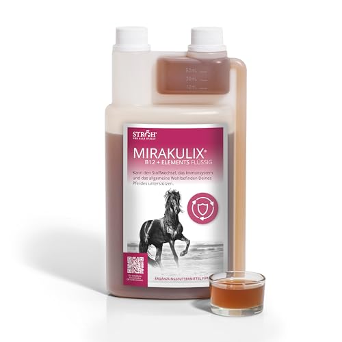 STRÖH MIRAKULIX (1l) Vitamin B12 für Pferde • Unterstützt Immunsystem & Verdauung beim Pferd • Nahrungsergänzung für Pferde von STRÖH