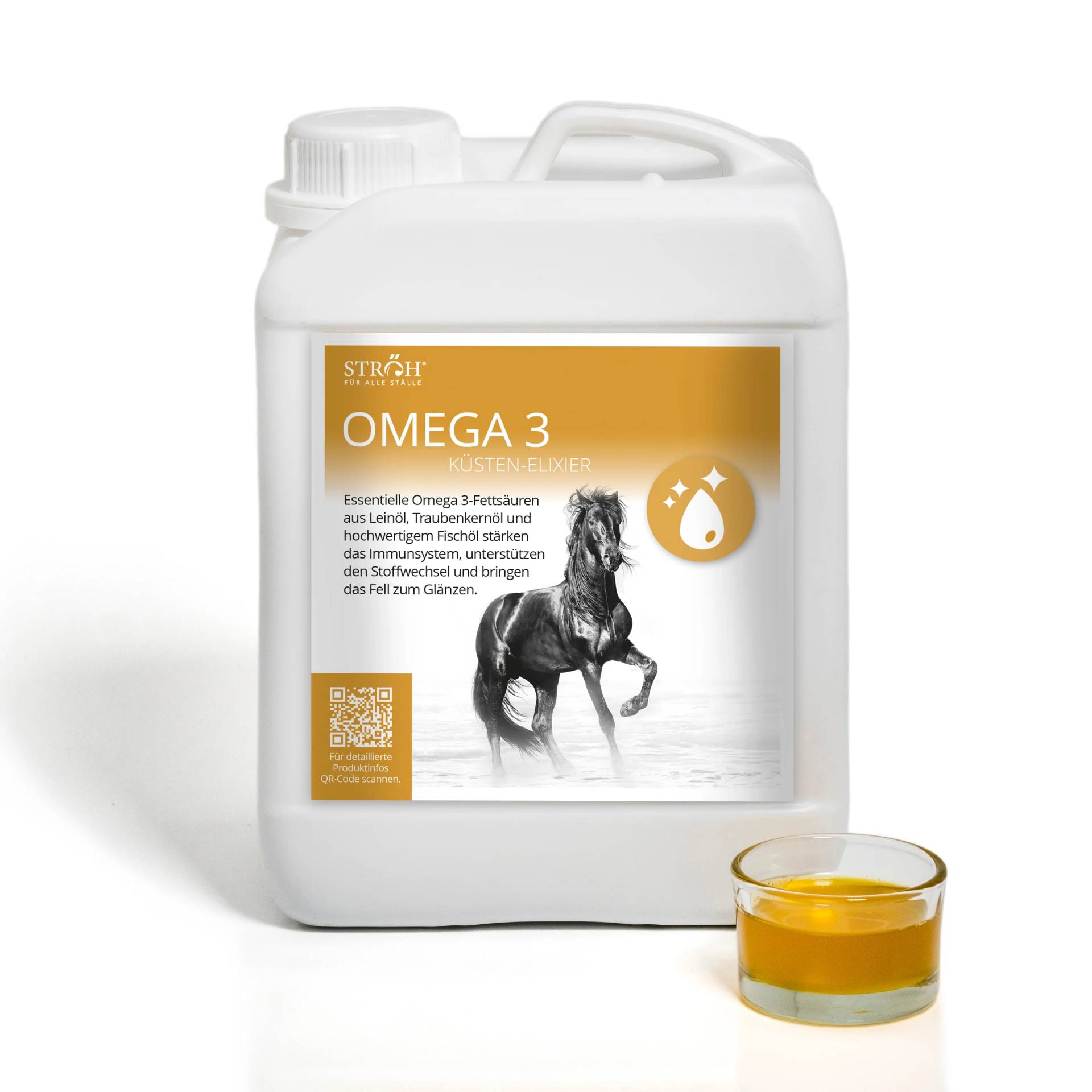 STRÖH Omega 3 - 2,5L Kanister Für Stoffwechsel, Immunsystem und Fellglanz von STRÖH