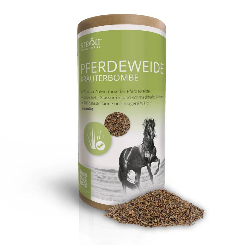 STRÖH - Pferdeweide Kräuterbombe 1kg Feedbox Dose Die Kräutersaat für eine schmackhafte Pferdeweide STRÖH - Pferdeweide Kräuterbombe 1kg Feedbox Dose Die Kräutersaat für eine schmackhafte Pferdeweide von STRÖH