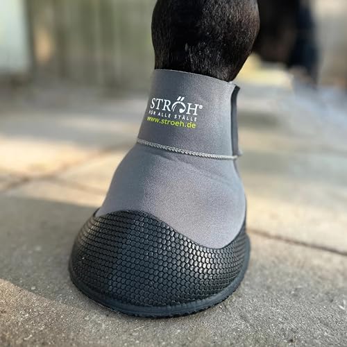 STRÖH Recovery Hufschuh (Gr. 8) • Medizinischer Hufschuh aus Neopren • Stabiler Hufschutz bei Verletzungen, Hufkrankheiten, Hufgeschwüren • Waschbarer Krankenschuh Pferd • Hufschuhe für Pferde von STRÖH