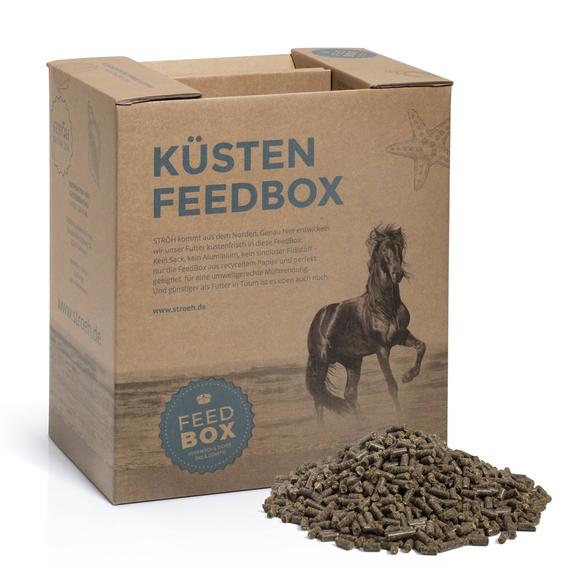 STRÖH Rehe-Mineral 12kg Feedbox Mineralstoffkomplex für Pferde mit besonderem Bedarf von STRÖH