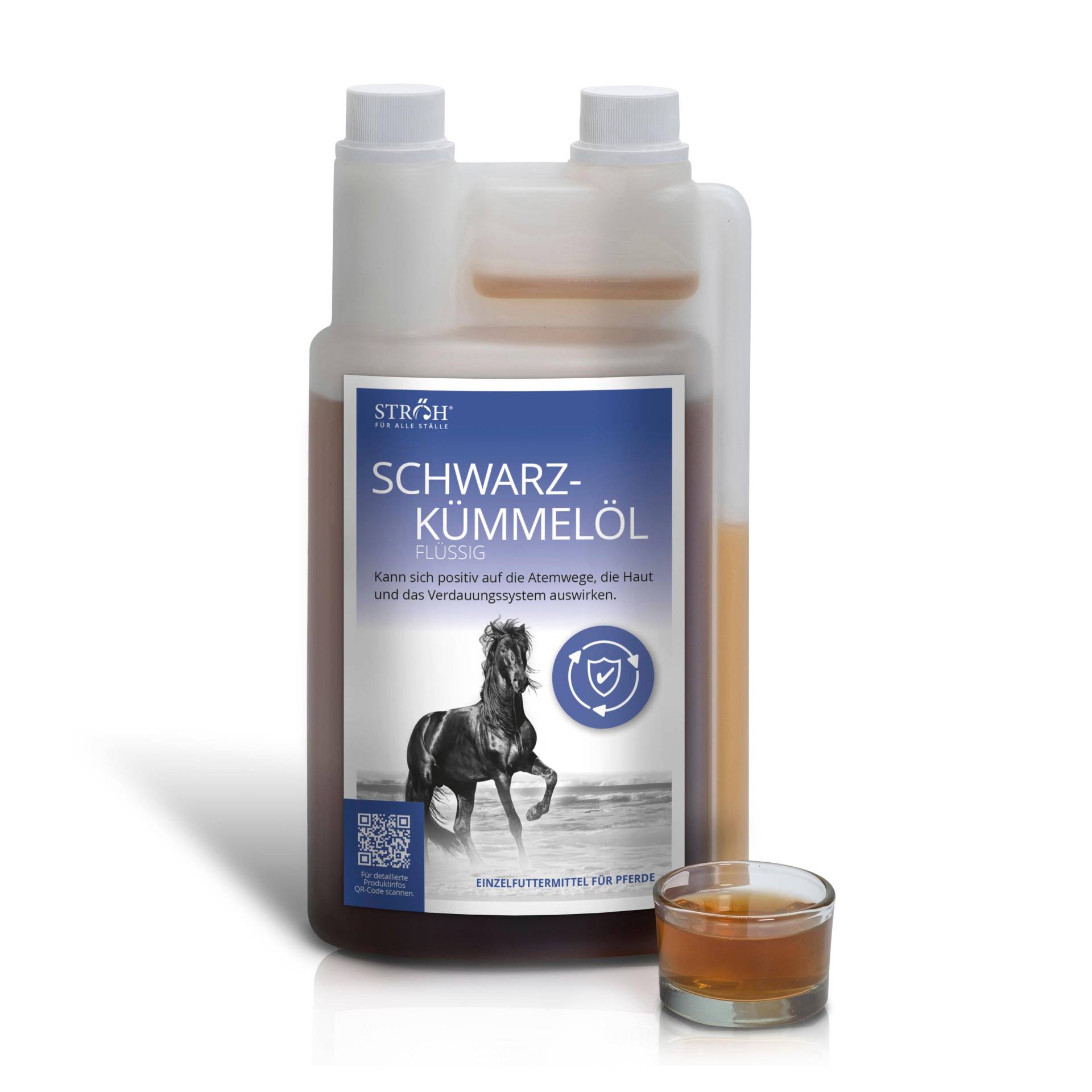 STRÖH Schwarzkümmelöl 1L Für Immunsystem, Atemwege & Fell von STRÖH