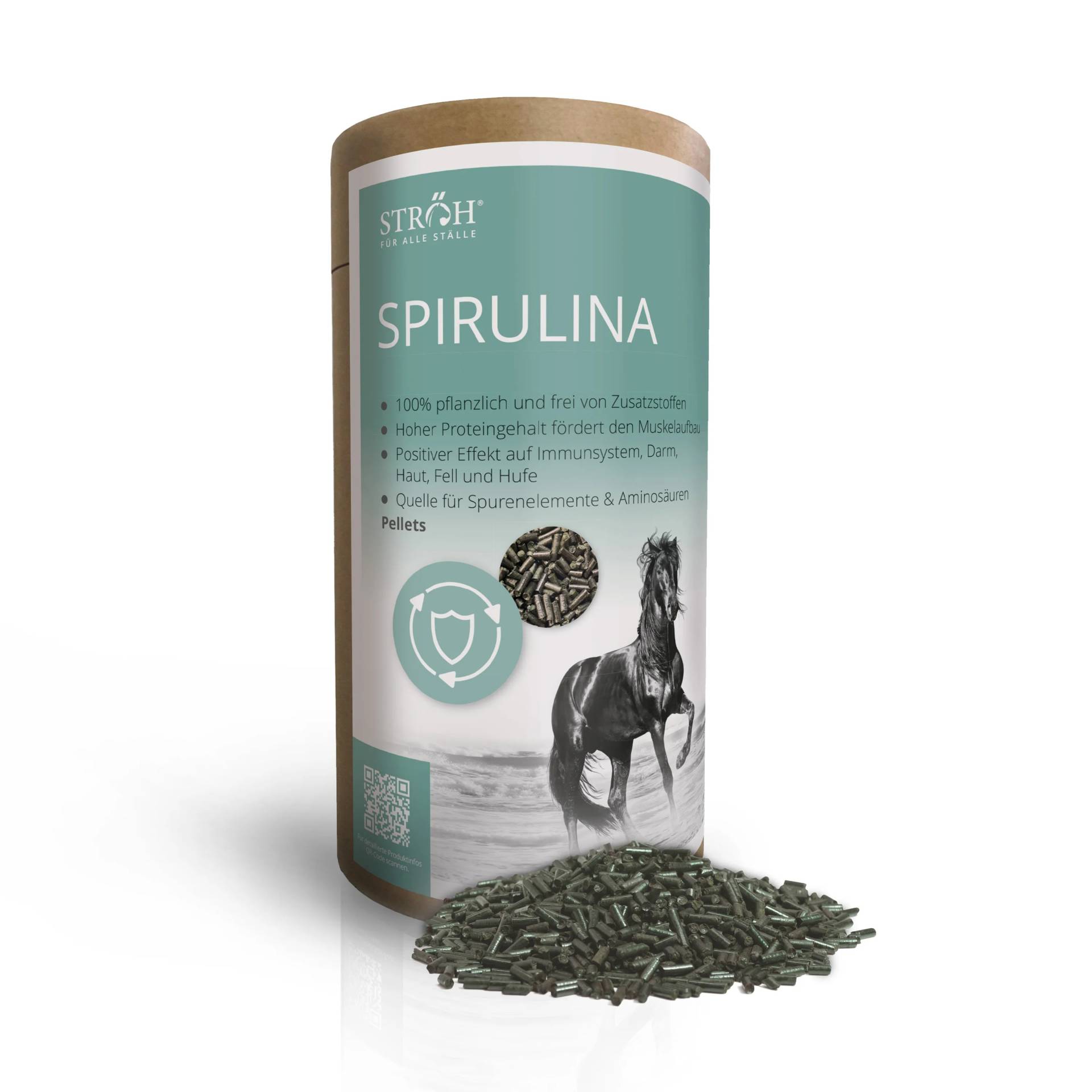 STRÖH Spirulina Pellets 1,3 kg Feedbox Dose Pure Muskelkraft für Dein Pferd STRÖH Spirulina Pellets 1,3 kg Feedbox Dose Pure Muskelkraft für Dein Pferd von STRÖH