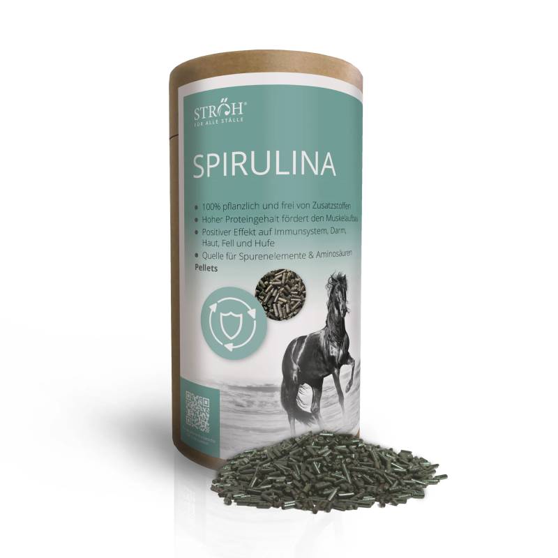 STRÖH Spirulina Pellets 1,3 kg Feedbox Dose Pure Muskelkraft für Dein Pferd STRÖH Spirulina Pellets 1,3 kg Feedbox Dose Pure Muskelkraft für Dein Pferd von STRÖH