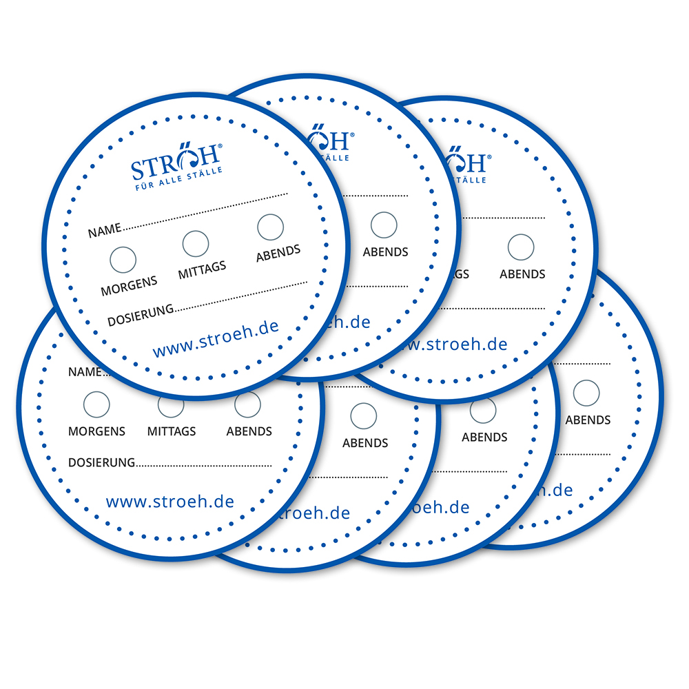 STRÖH Sticker Futterdosierung 7er Pack Fütterungsanweisung für Futterschüsseln und Feedboxen STRÖH Sticker Futterdosierung 7er Pack Fütterungsanweisung für Futterschüsseln und Feedboxen von STRÖH