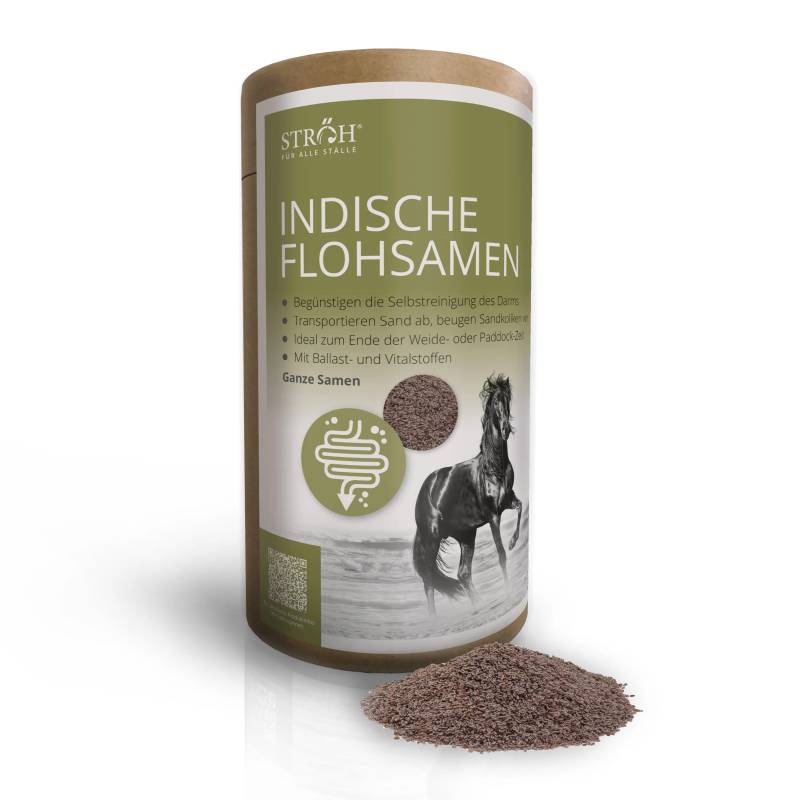 STRÖH indische Flohsamen 1 kg Feedbox Dose Zum Ende der Weidezeit STRÖH indische Flohsamen 1 kg Feedbox Dose Zum Ende der Weidezeit von STRÖH