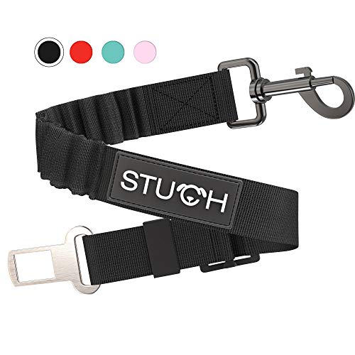STUCH Universeller Bungee Sicherheitsgurt für Hunde & Katzen - Passend für alle Hunderassen & Autotypen (Farbe Schwarz) von STUCH