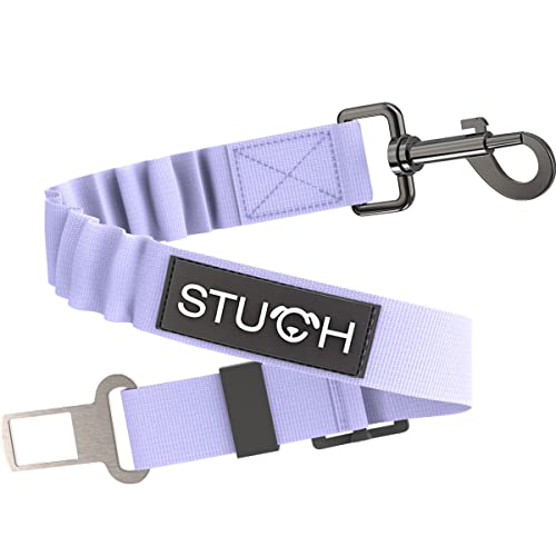 STUCH Universeller Bungee Sicherheitsgurt für Hunde & Katzen - Passend für alle Hunderassen & Autotypen (Farbe Flieder) von STUCH