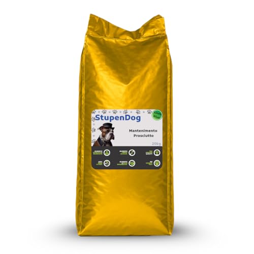 STUPENDOG Kroketten für Hunde Schinken, 20 kg, Futter für erwachsene Hunde aller Größen, in der Pflege, für Hunde, Futter für Hunde, feucht, 1 Packung mit 20 kg von STUPENDOG
