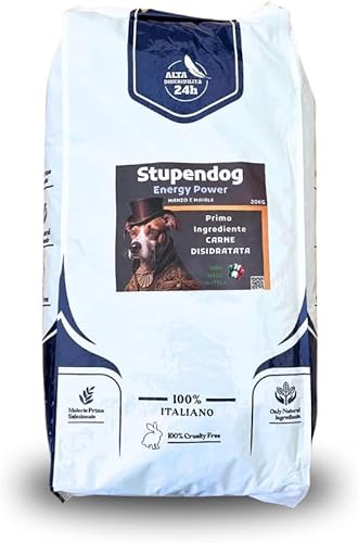 STUPENDOG Trockenfutter für Hunde Energy Power 20 kg, Hundefutter für aktive erwachsene Hunde – Kroketten Rind- und Schweinefleisch von STUPENDOG