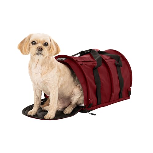 SturdiBag Pro 2.0 Haustier-Tragetasche für Katzen und Hunde, weiche Seiten, Haustier-Tragetasche mit Sicherheitsclips und Sicherheitsgurten, für Autoreisen, XL, Bordeaux von STURDI PRODUCTS