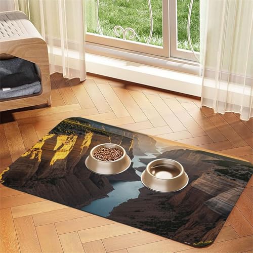 Canyon at Sunset Hundefuttermatten für Böden, rutschfest, super saugfähig, für Futter und Wasser, niedlich, Gummi, schnell trocknend, 40,6 x 61 cm, für Hunde, Welpen, Katzen Canyon at Sunset Hundefuttermatten für Böden, rutschfest, super saugfähig, für Futter und Wasser, niedlich, Gummi, schnell trocknend, 40,6 x 61 cm, für Hunde, Welpen, Katzen von STVYUKL