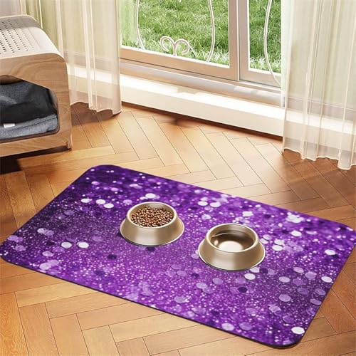 Glitzernde Hundefuttermatten für Böden, 30,5 x 45,7 cm, rutschfest, super saugfähig, Geschirrspüler-Hundematte für Futter und Wasser, niedlich, schnell trocknend, Haustier-Futtermatte für Hunde Glitzernde Hundefuttermatten für Böden, 30,5 x 45,7 cm, rutschfest, super saugfähig, Geschirrspüler-Hundematte für Futter und Wasser, niedlich, schnell trocknend, Haustier-Futtermatte für Hunde von STVYUKL